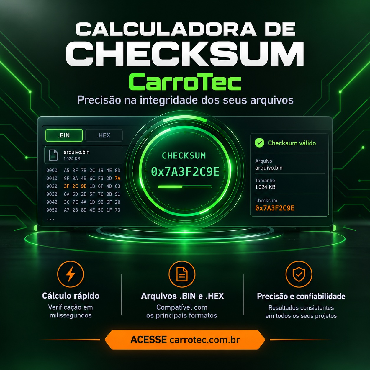 Calculadora de Checksum CarroTec
